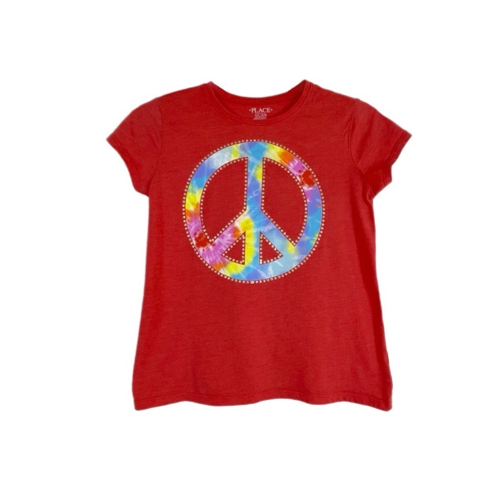 Childrenâs Place Peace Sign Orange Short Sleeve Tee